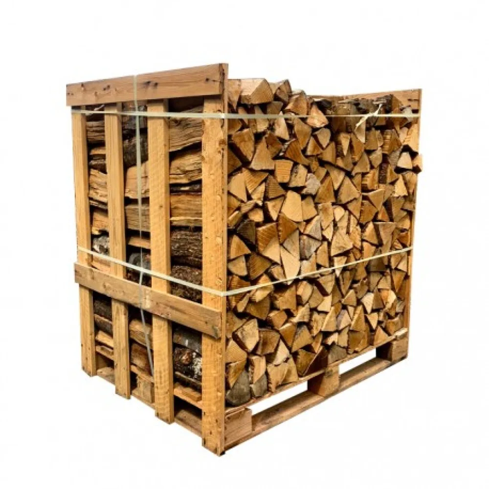 Bois de chauffage feuillus durs 25 cm – demi-palette de 1 m³