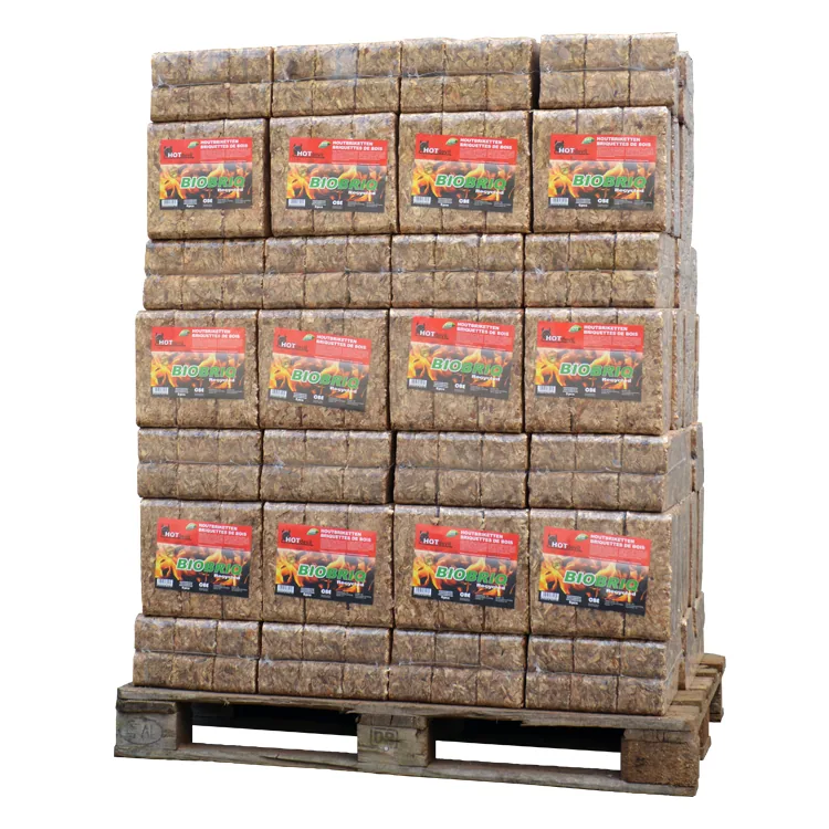 Briquettes de bois BioBriq MegaRuf – palette de 972 kg (108 × 9 kg)
