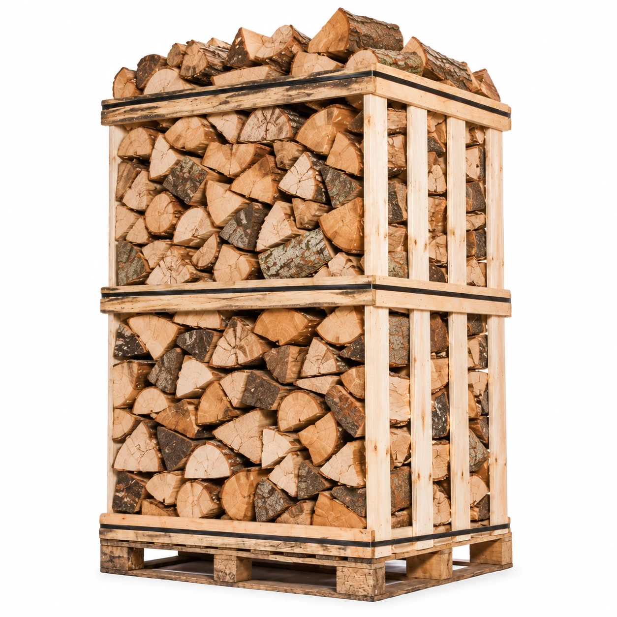 Bois de chauffage feuillus mélangés 30–33 cm – box de 2 m³